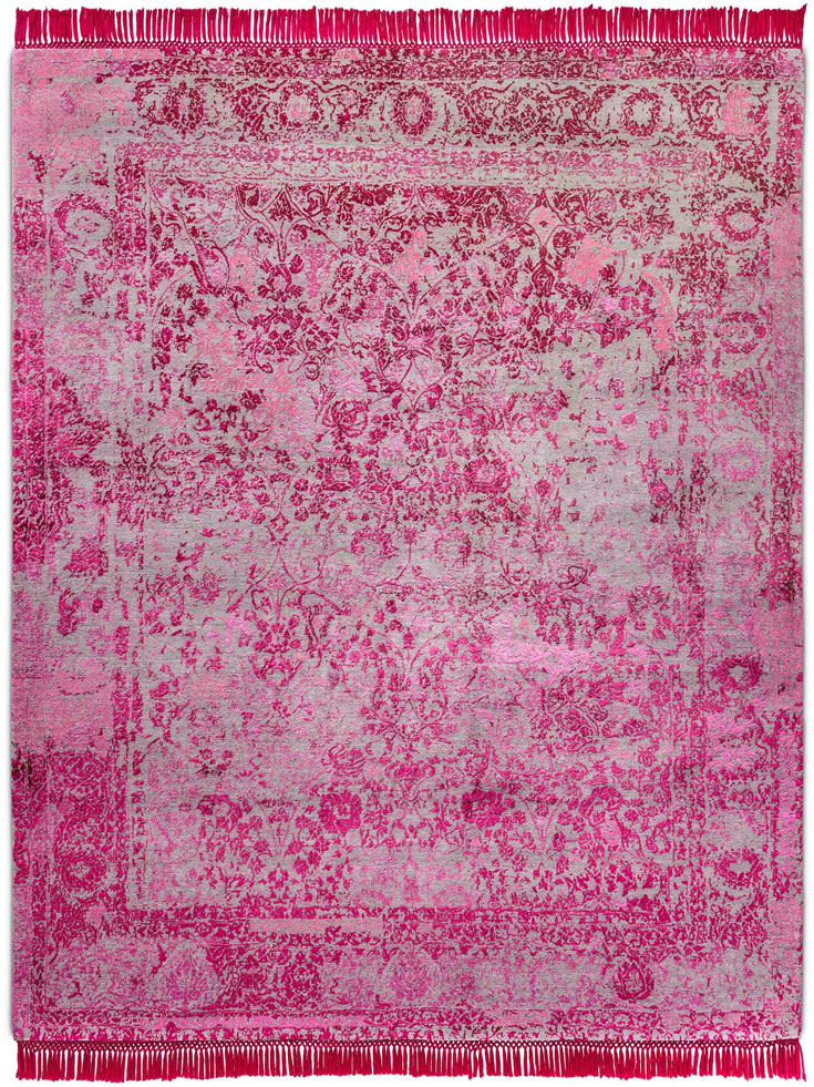 Eye Candy Pink Hand-Knotted Wool / Silk Rug | Size: 305 x 427 cm