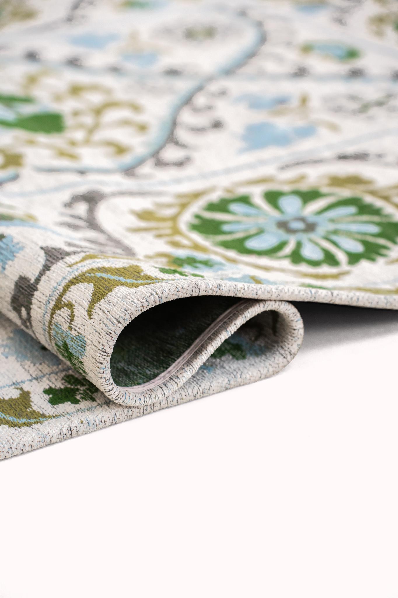 Multicolor Suzani Embroidered Rug | Size: 170 x 240 cm
