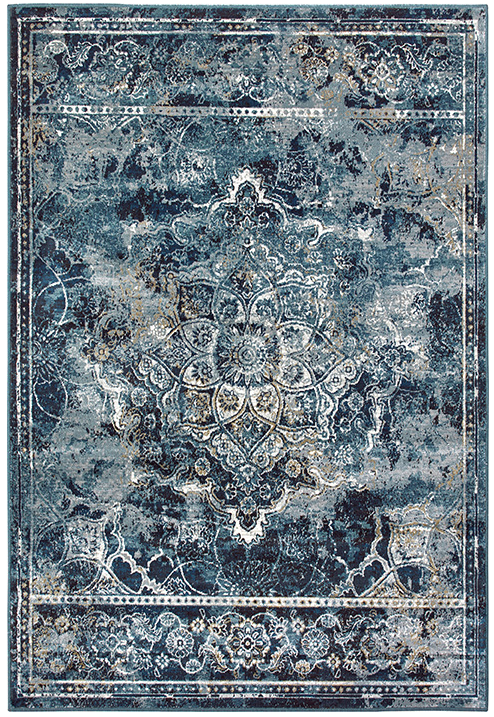 Sofia Blue Vintage Power Loom Rug | Size: 160 x 230 cm