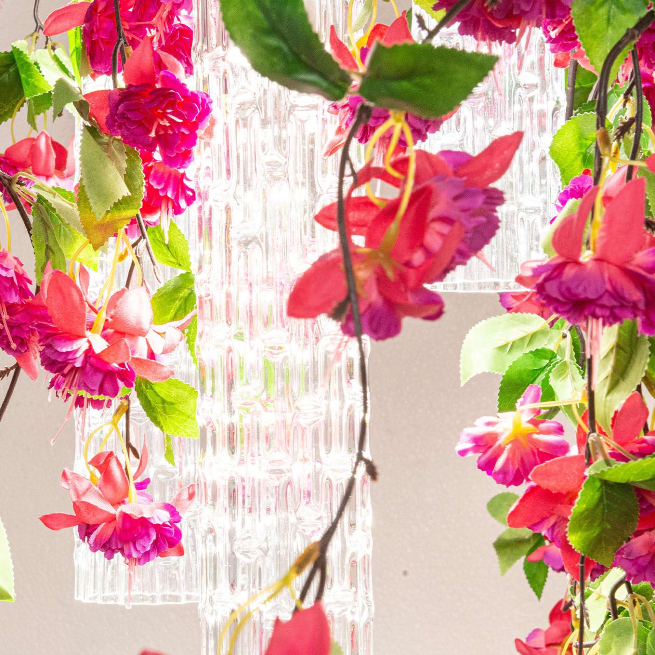 Pink Cascade Small Artisan Chandelier