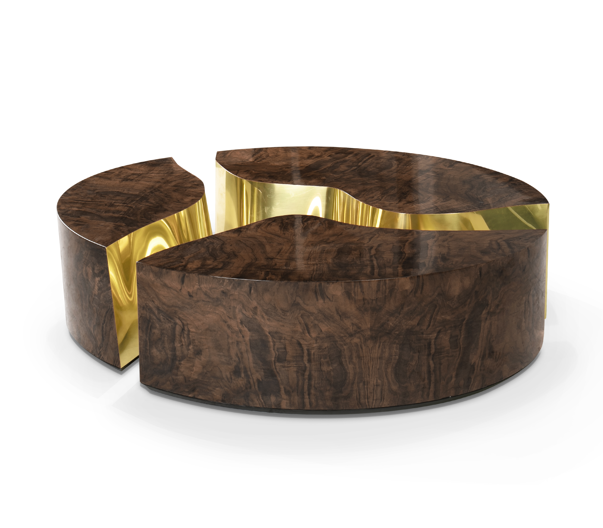 Oval Walnut Designer Coffee Table