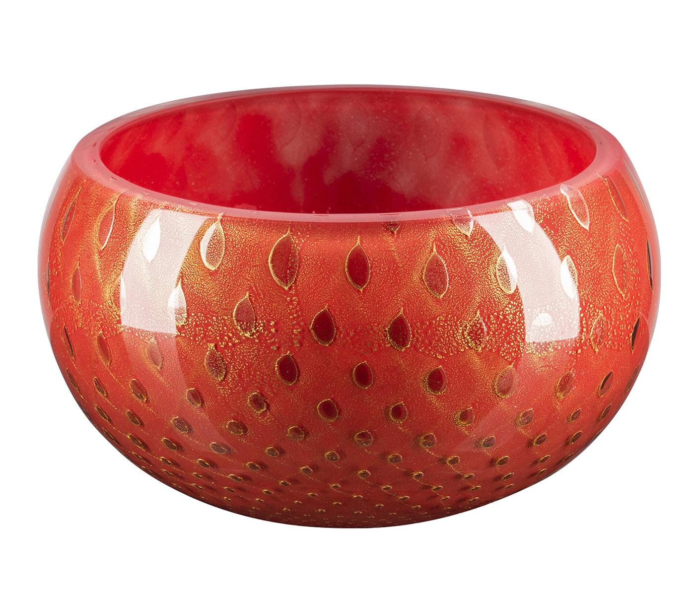 Mocenigo Red and Gold Italian Bowl
