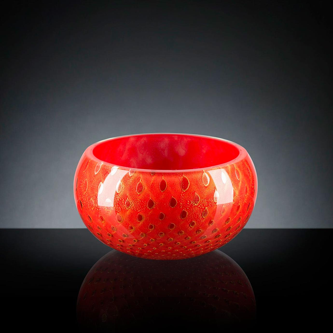 Mocenigo Red and Gold Italian Bowl