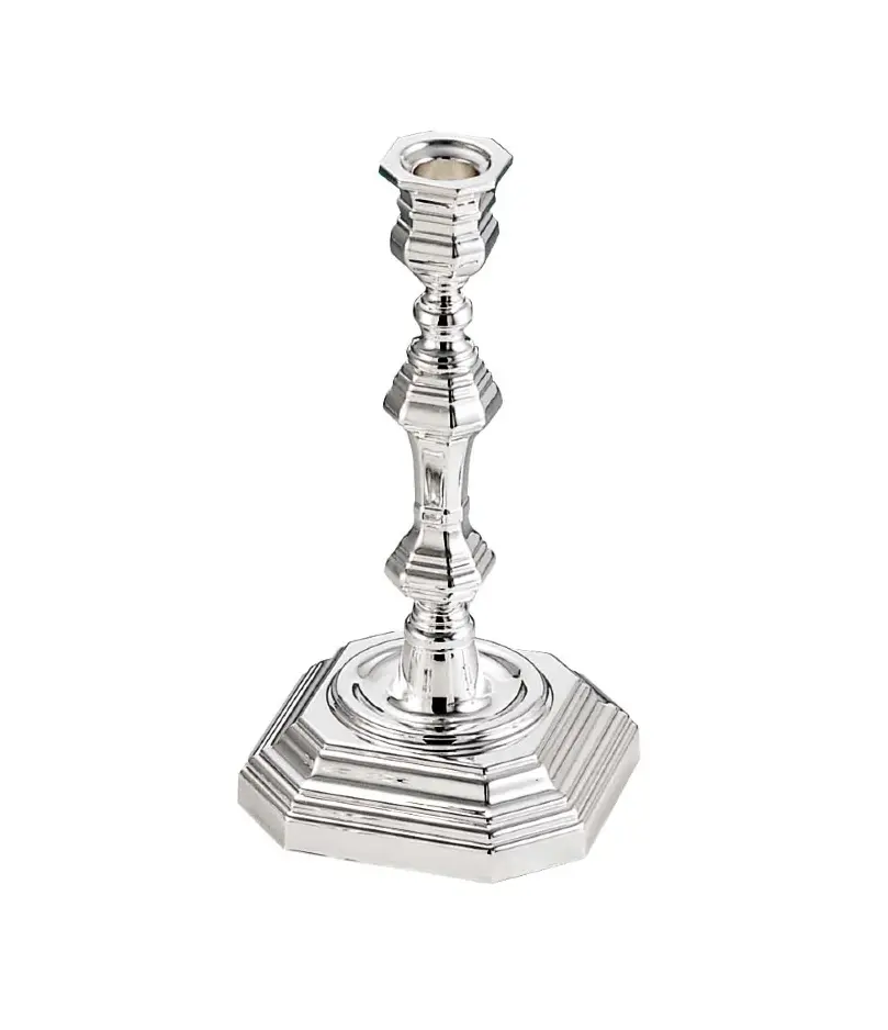 English Silver-Plated Candle Holder