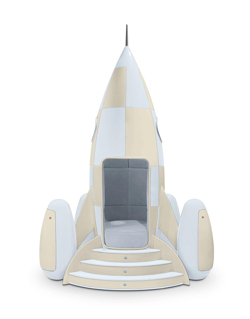 Starlight Beige / Blue Rocket Ship