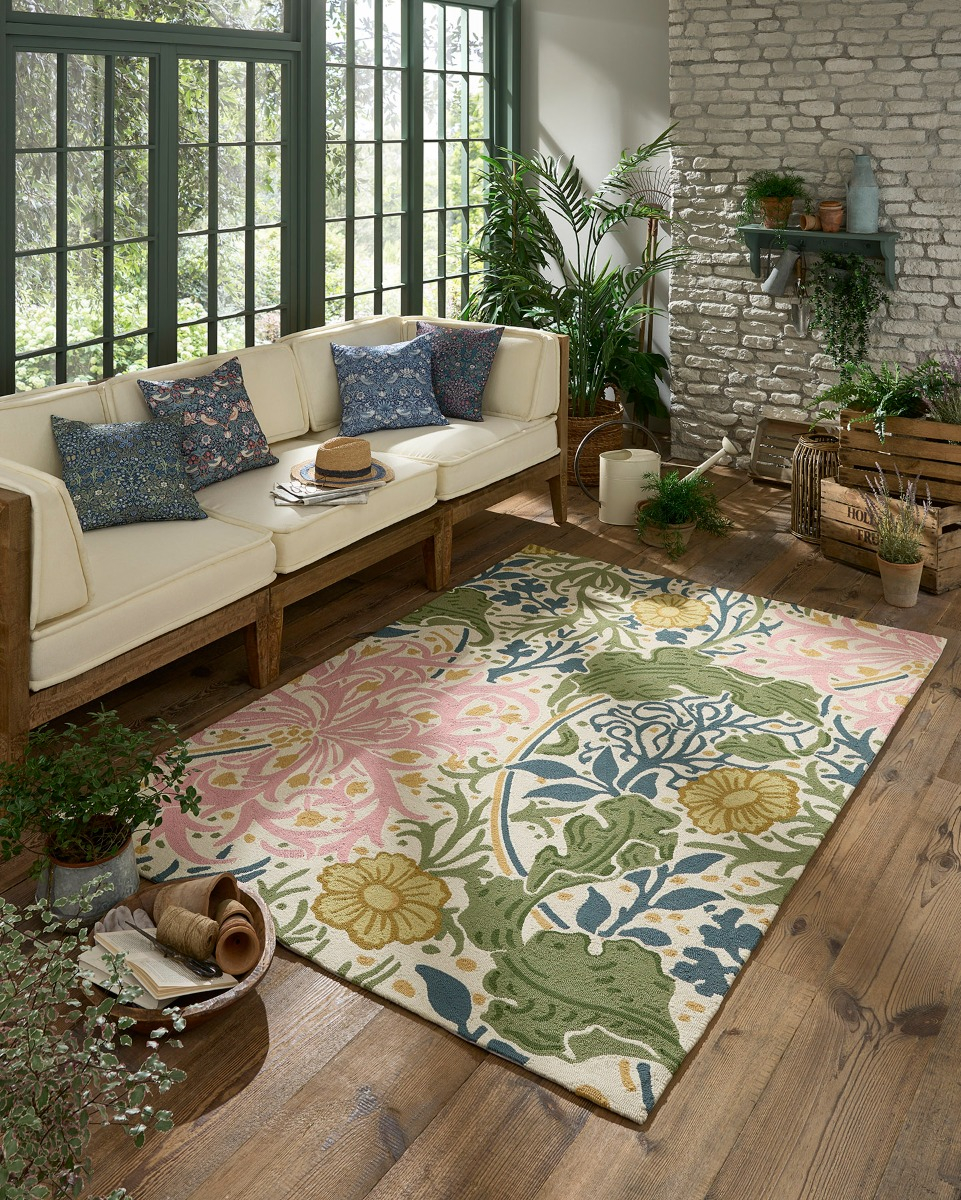 Floral Outdoor Handwoven Rug