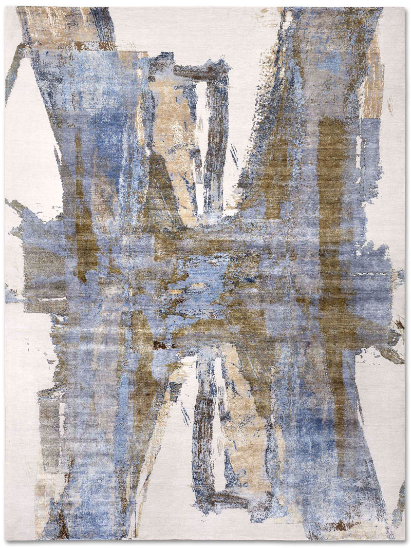 Grey Rust Hand-Woven Exquisite Rug