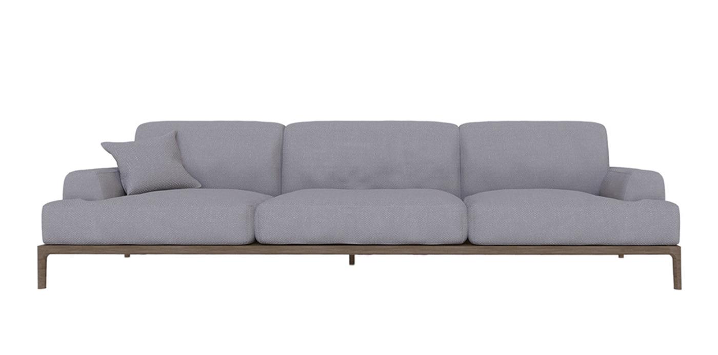 Bellagio Light Gray Modular Artisan Sofa
