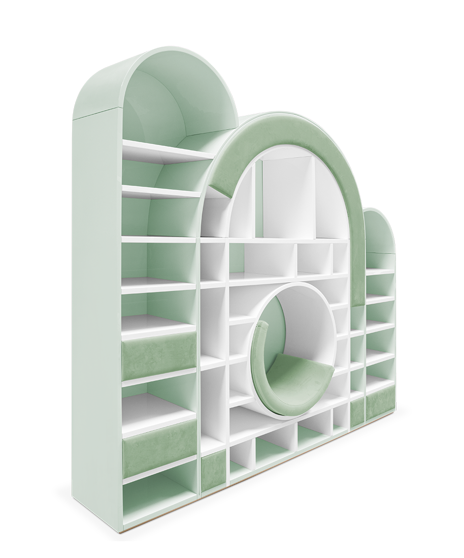 Bubble Gum Green Bookcase