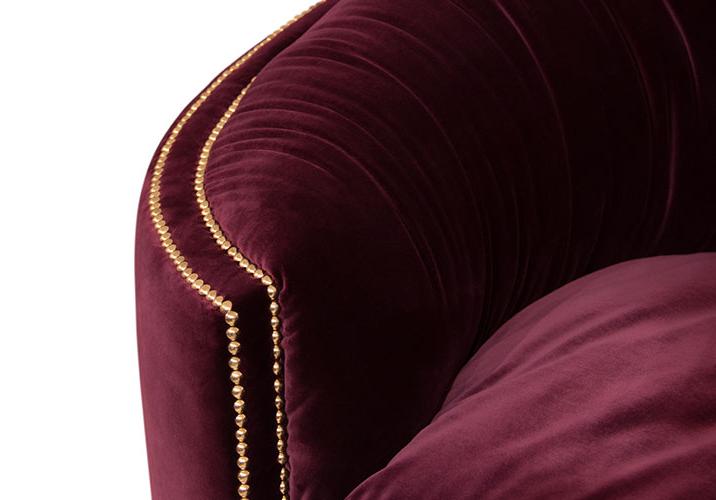 Premium Comfort Red Curved Deluxe Sofa