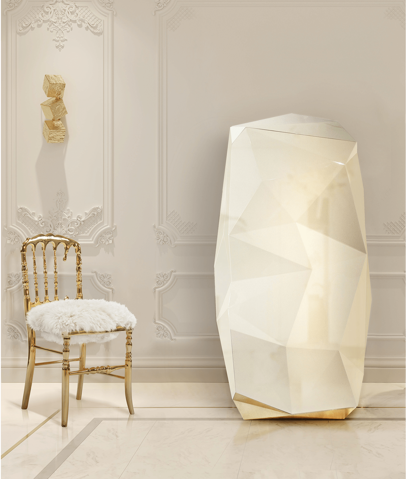 Empyrean Fur Designer Luxe Chair