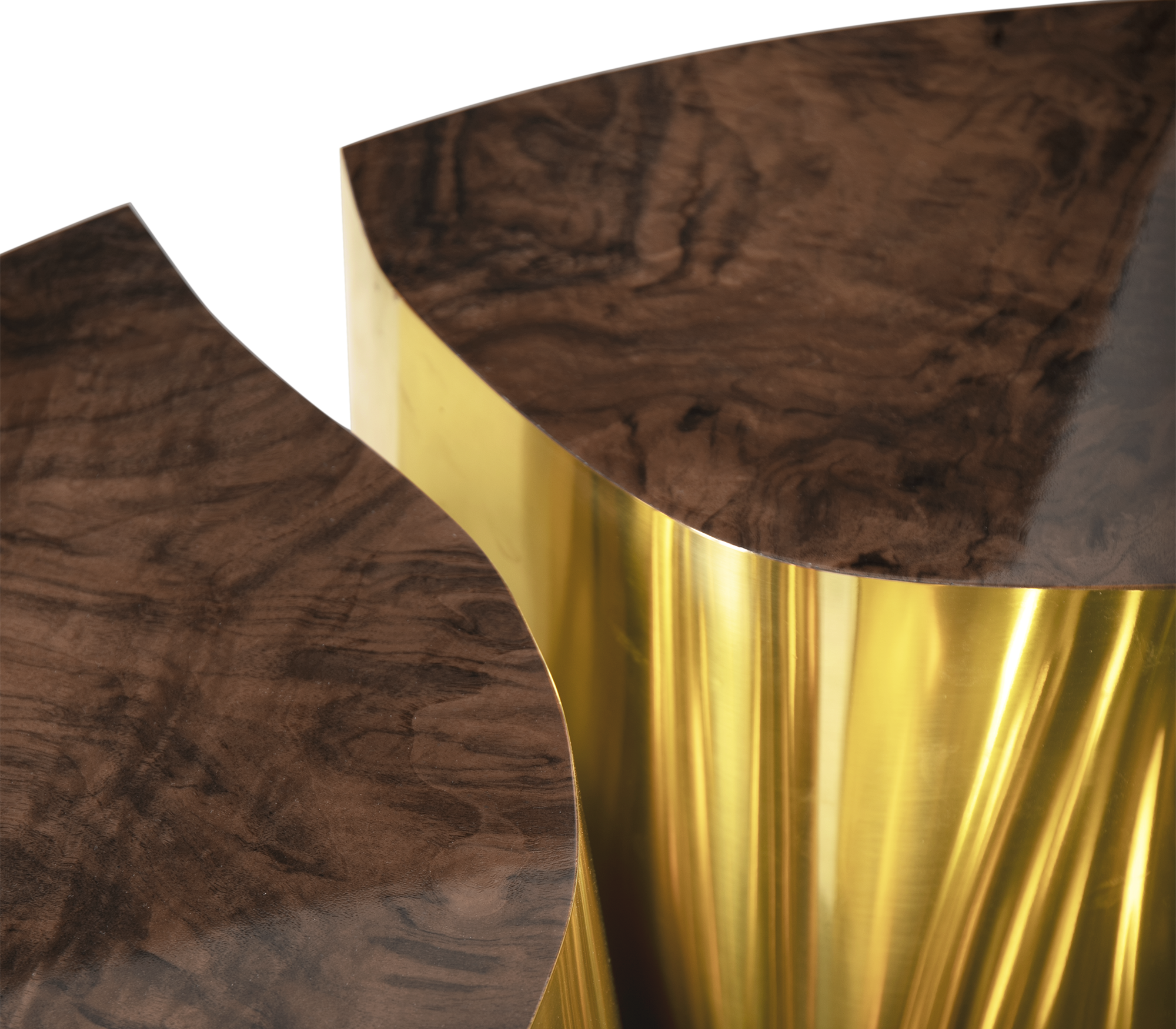 Oval Walnut Designer Coffee Table