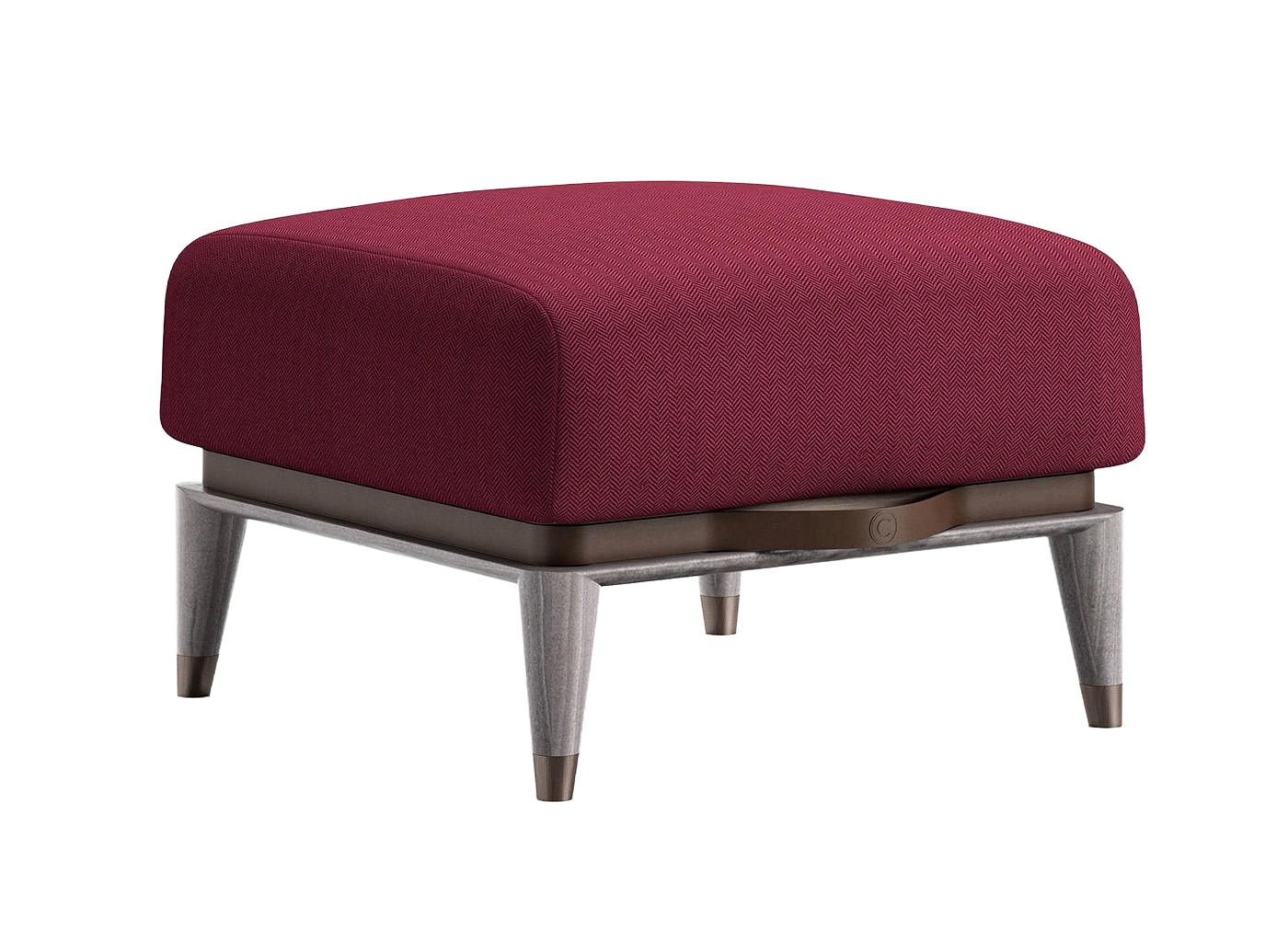 Footstool with Plush Upholstery