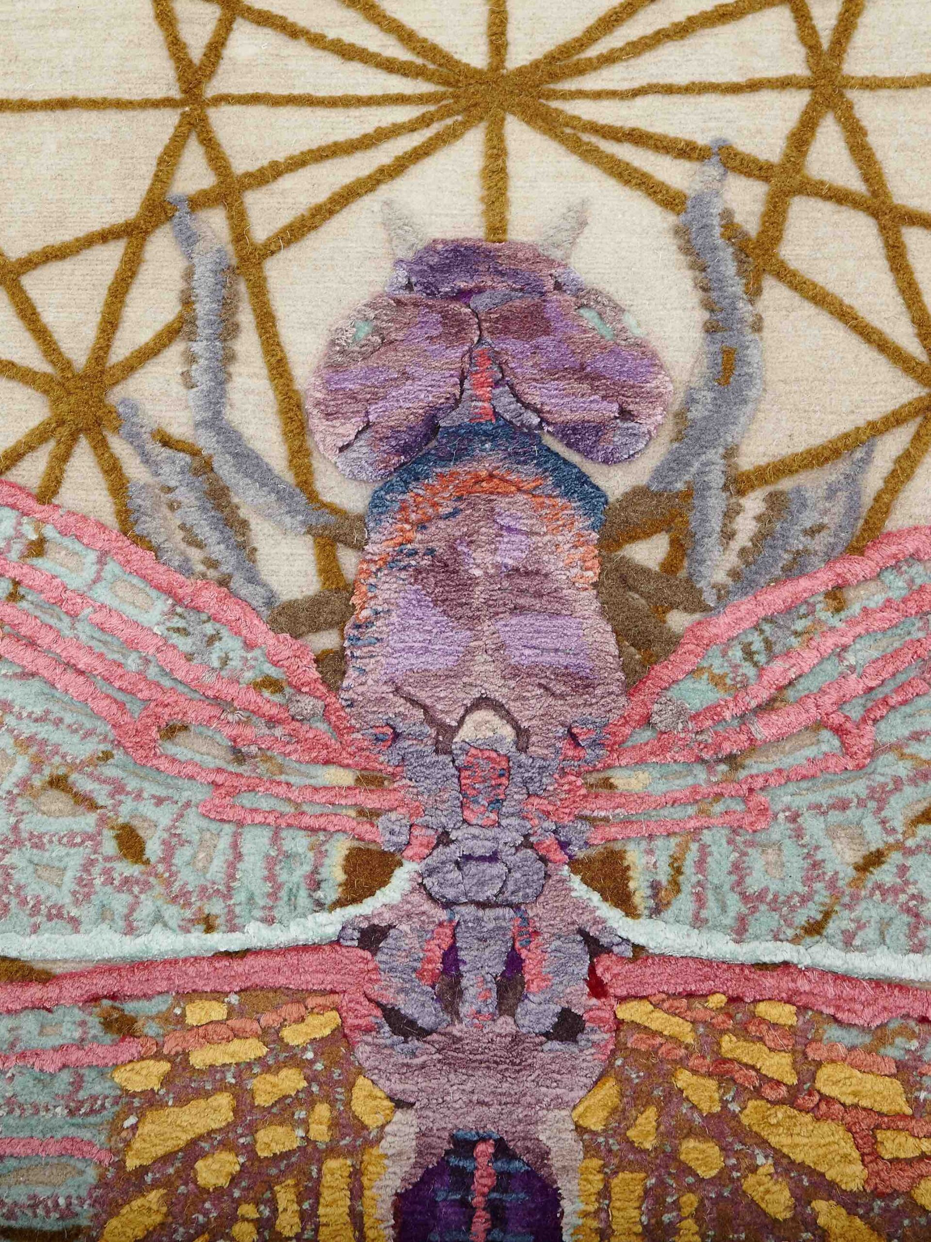 Trithemis Ardentis Agri Round Wool / Bamboo Silk Rug
