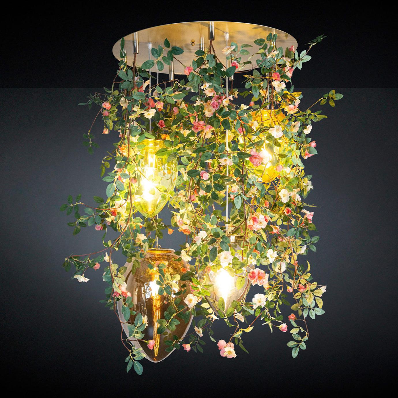 Rose Artisan Crystal Chandelier