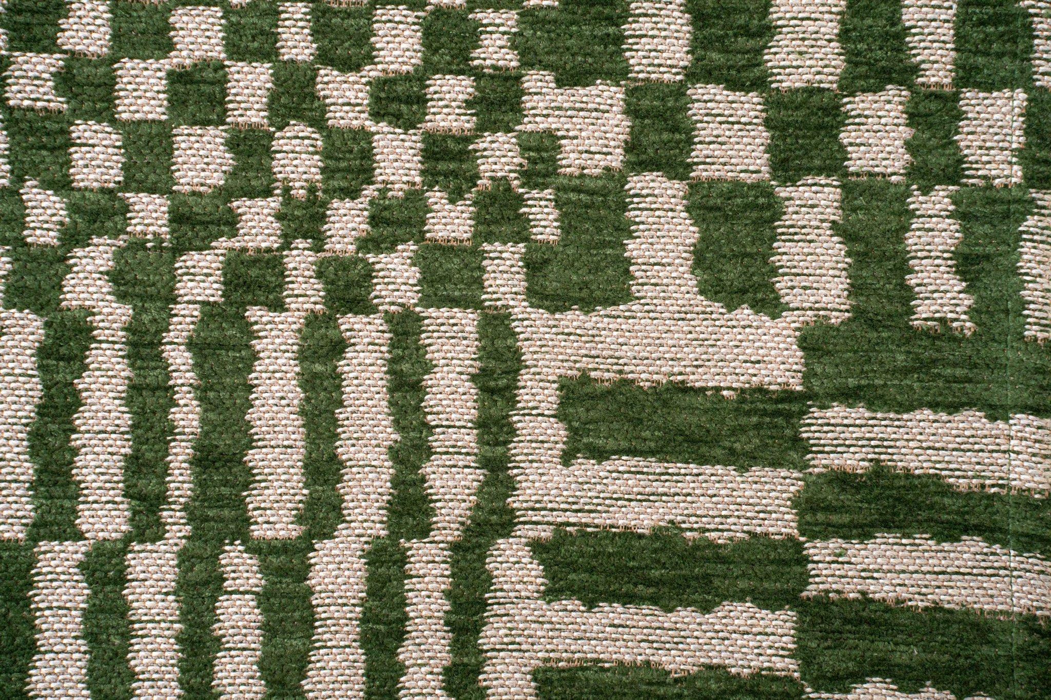 Green Toned Berber-Inspired Round Rug | Size: Ø 140 cm
