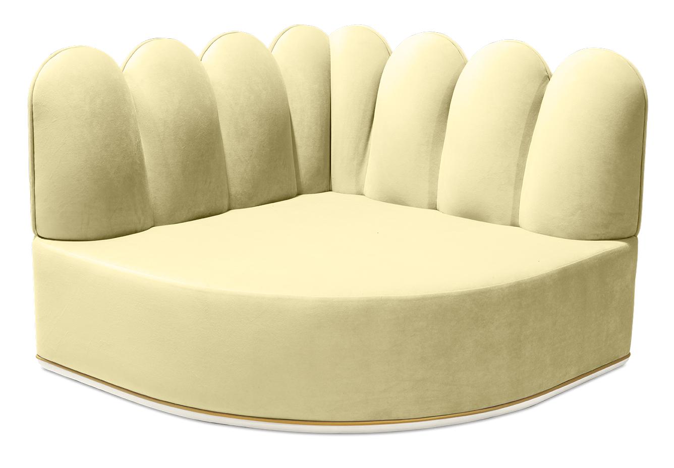 Fluffy Cloud Yellow Sofa