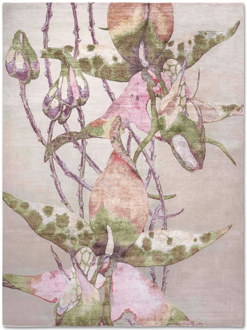 Orchid Hand-Knotted Silk / Wool Rug