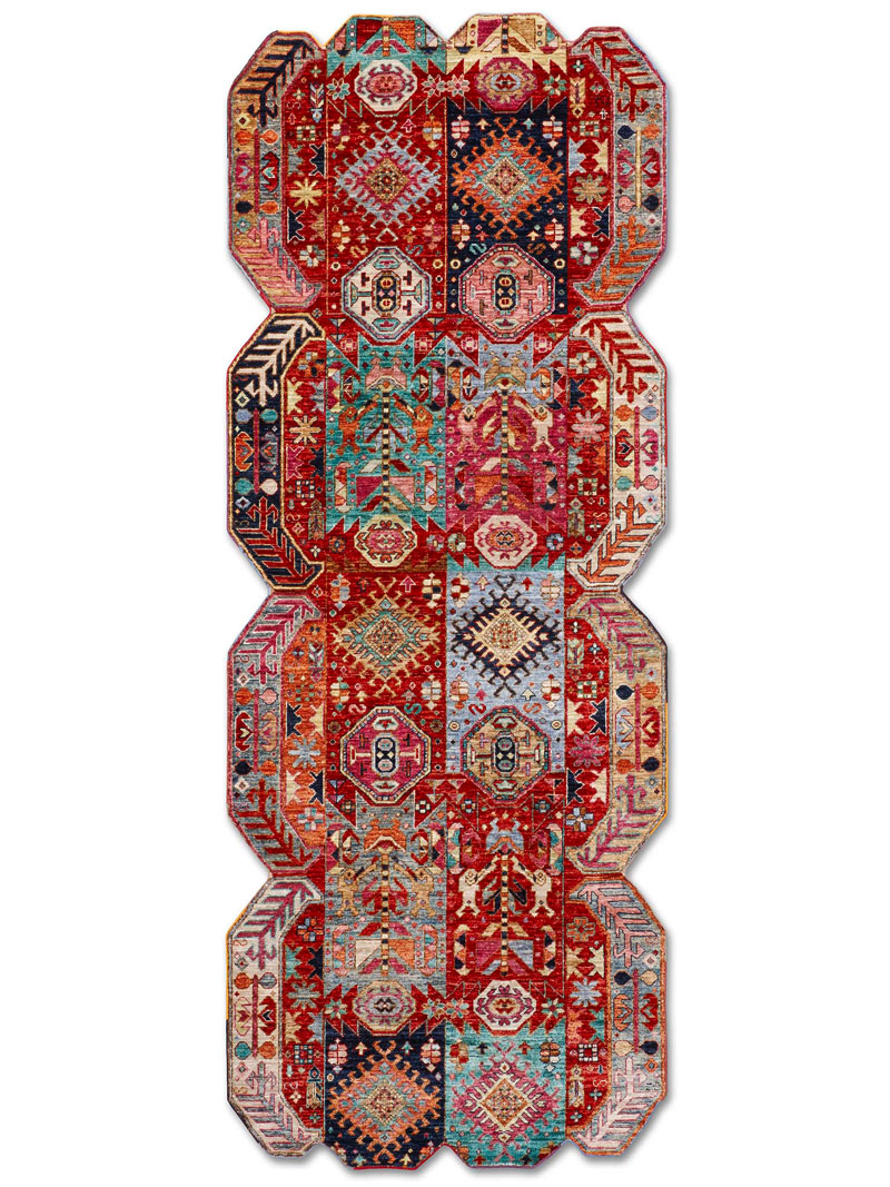 Multishape Luxury 100% Wool Rug | Size: 120 x 300 cm