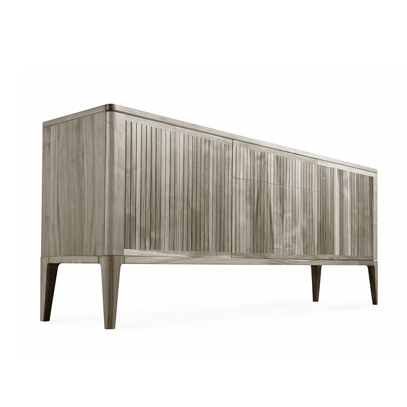 Eleva Three-Doors Grey Modern Sideboard