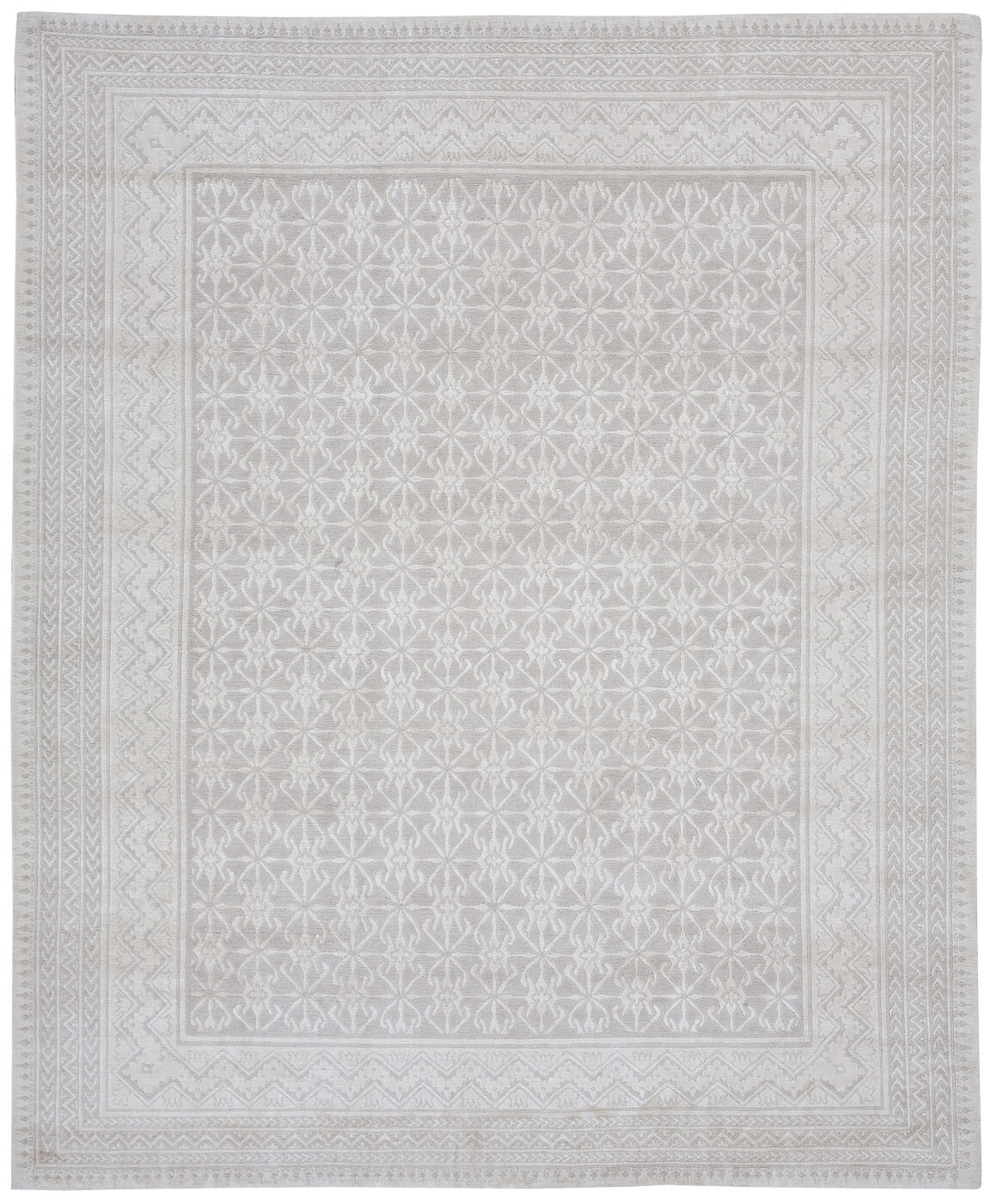 Blueberry Light Grey Luxury Hand-woven Rug | Size: 300 x 400 cm