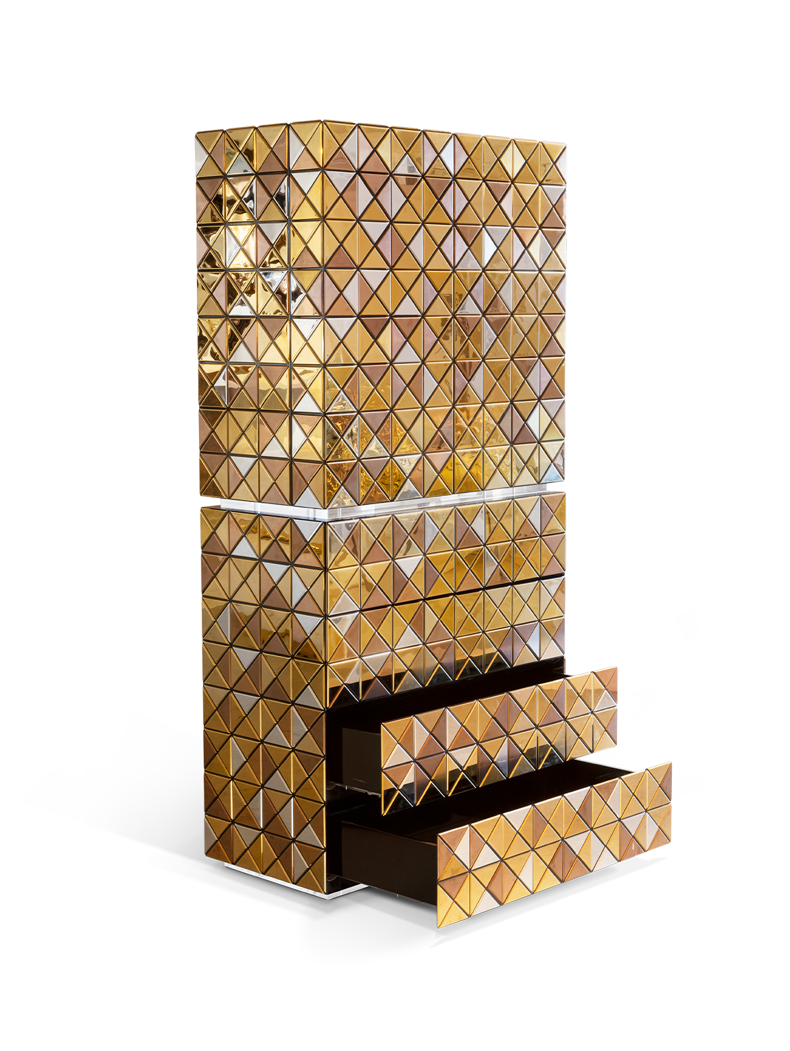 Mosaic II Gold Designer Cabinet