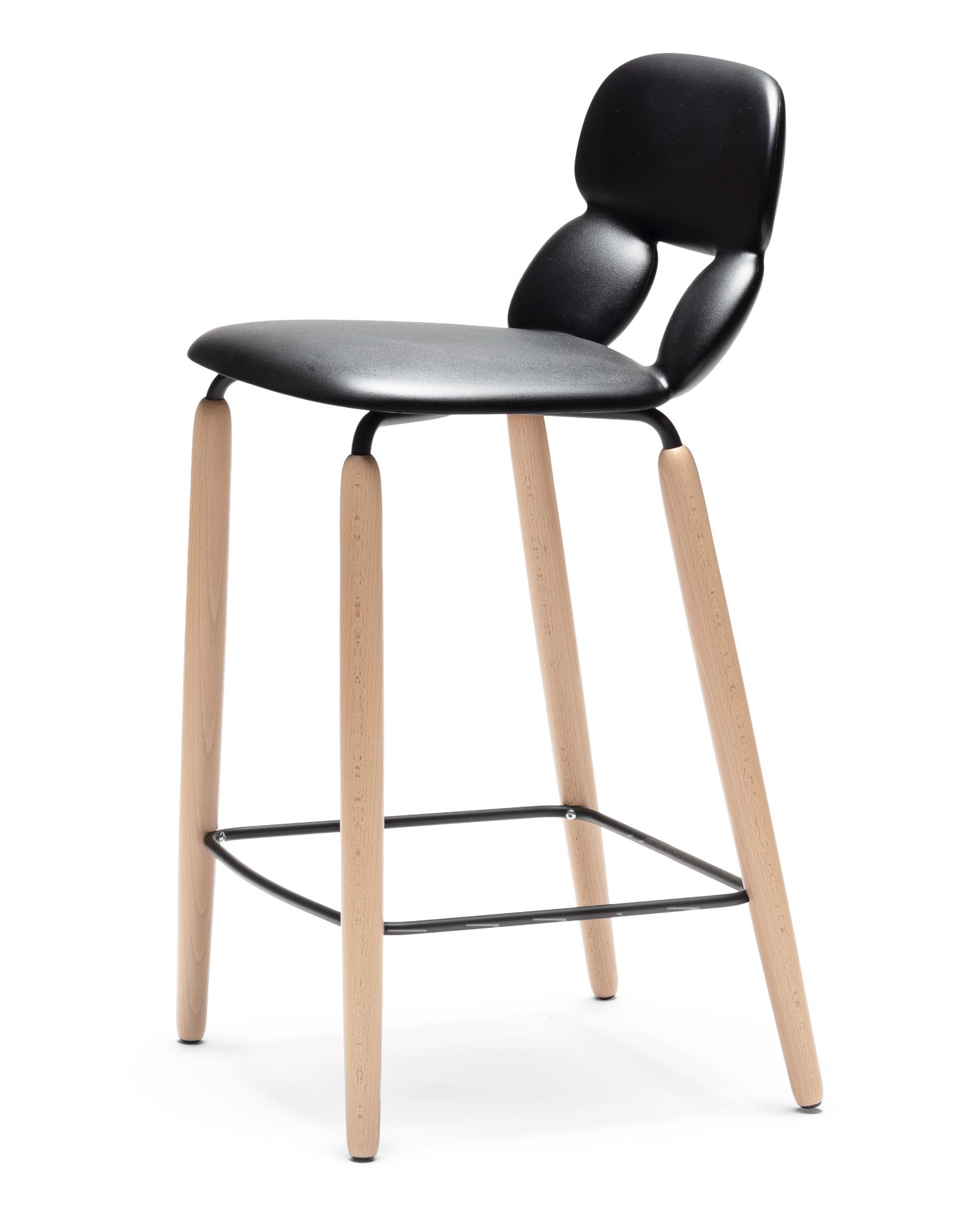Nube Black Bar Stool