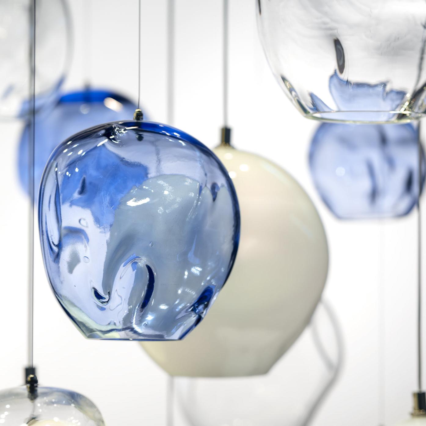 Blue Motion Murano Chandelier
