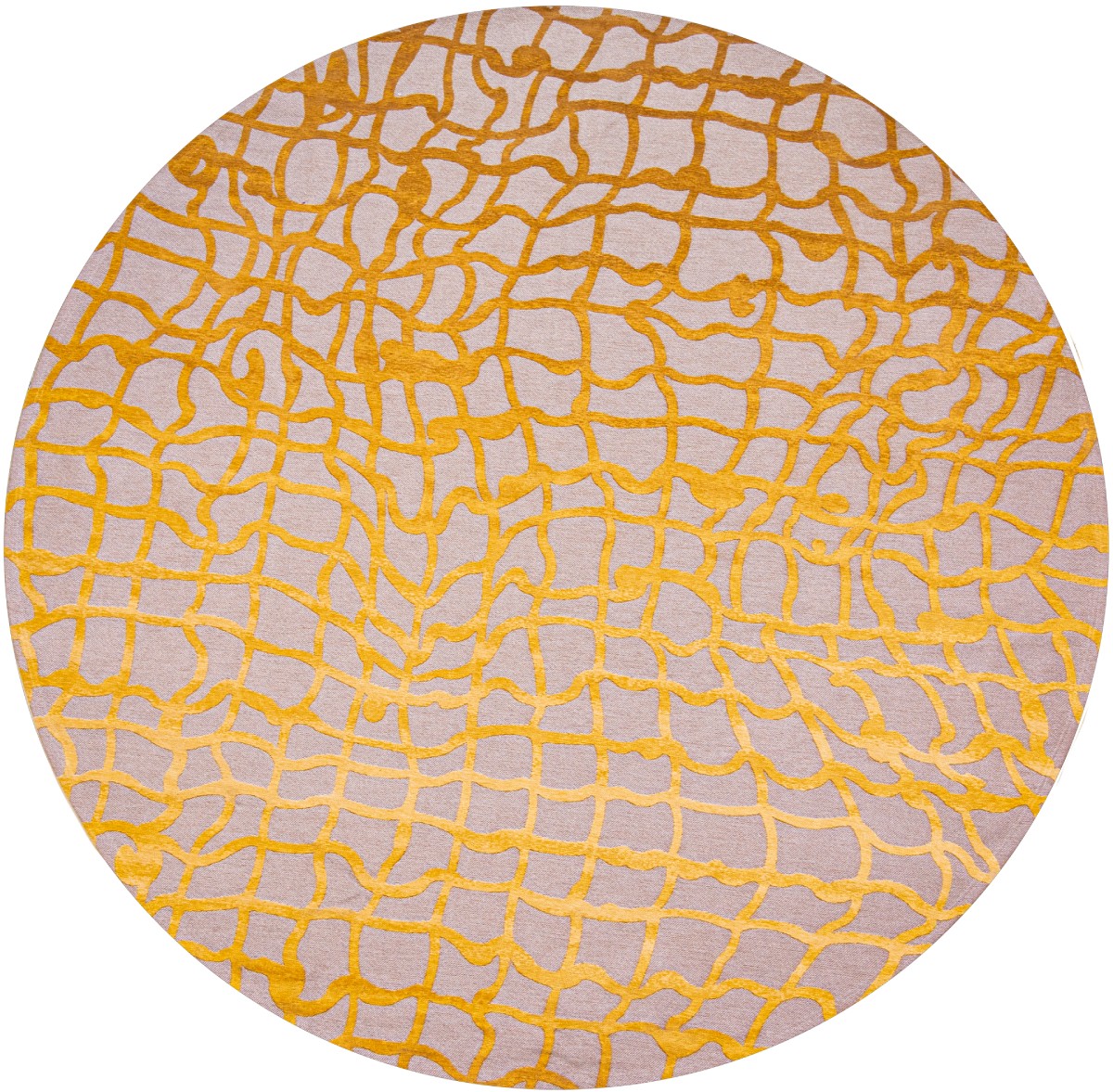 Yellow Scarab Circle Rug | Size: Ø 140 cm