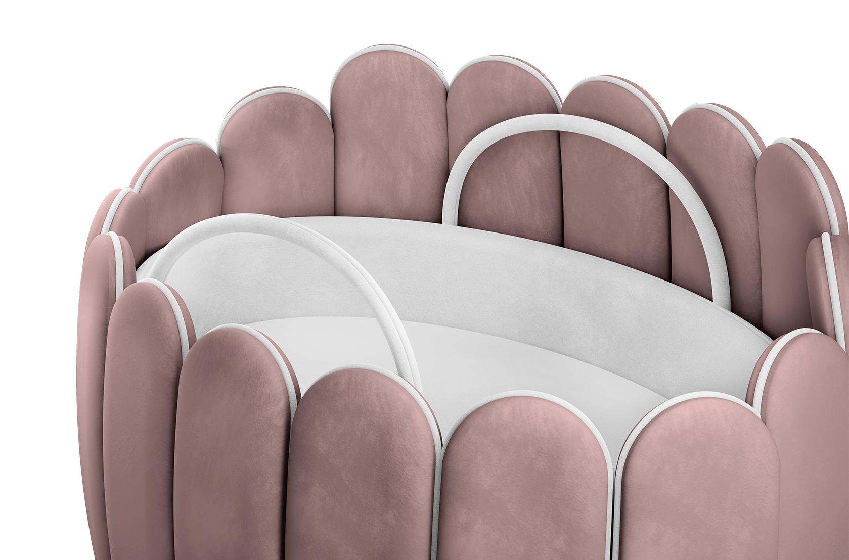 Lotus Gentle Pink Rocking Crib