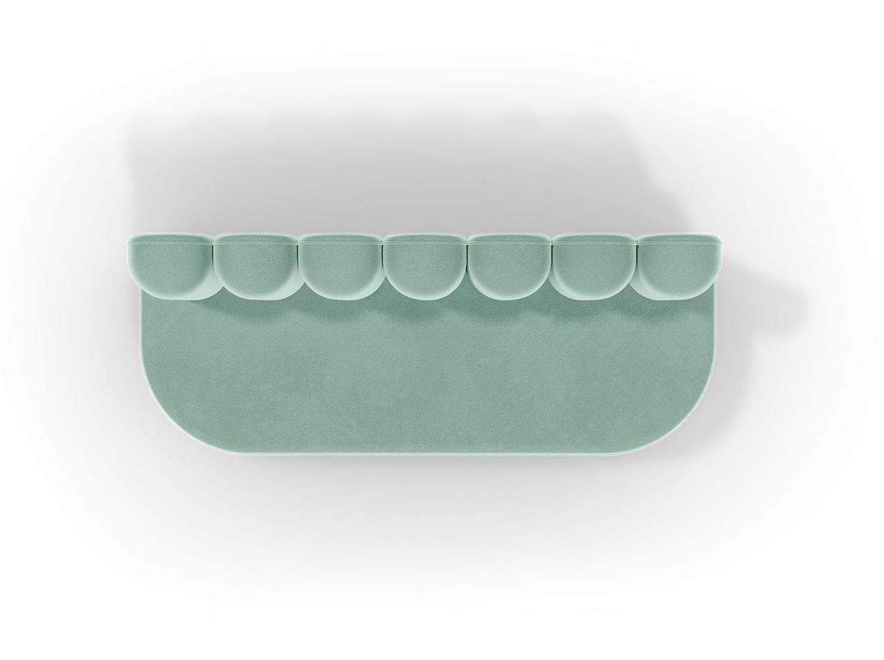 Fluffy Cloud II Green Sofa
