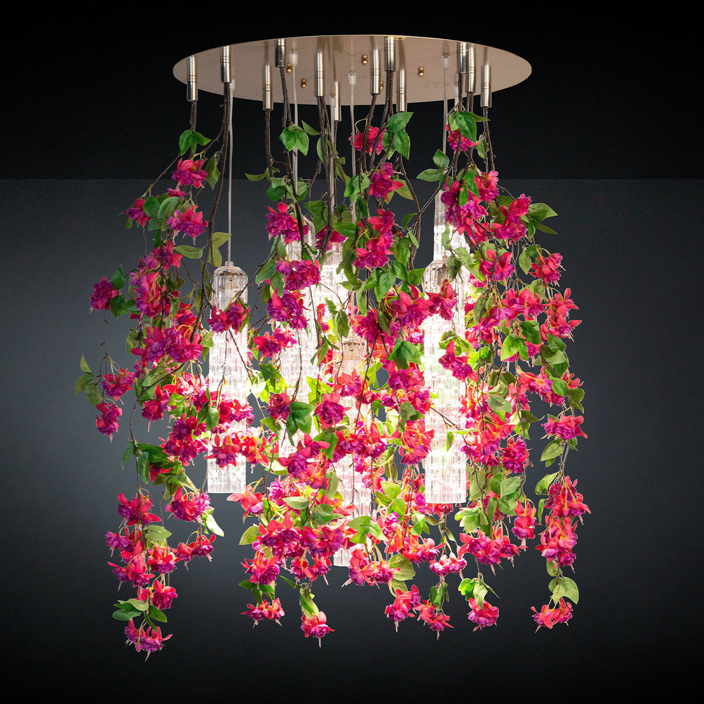 Pink Cascade Large Statement Chandelier