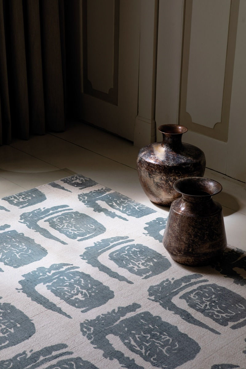 Woodblock Grey Designer Rug | Size: 250 x 350 cm