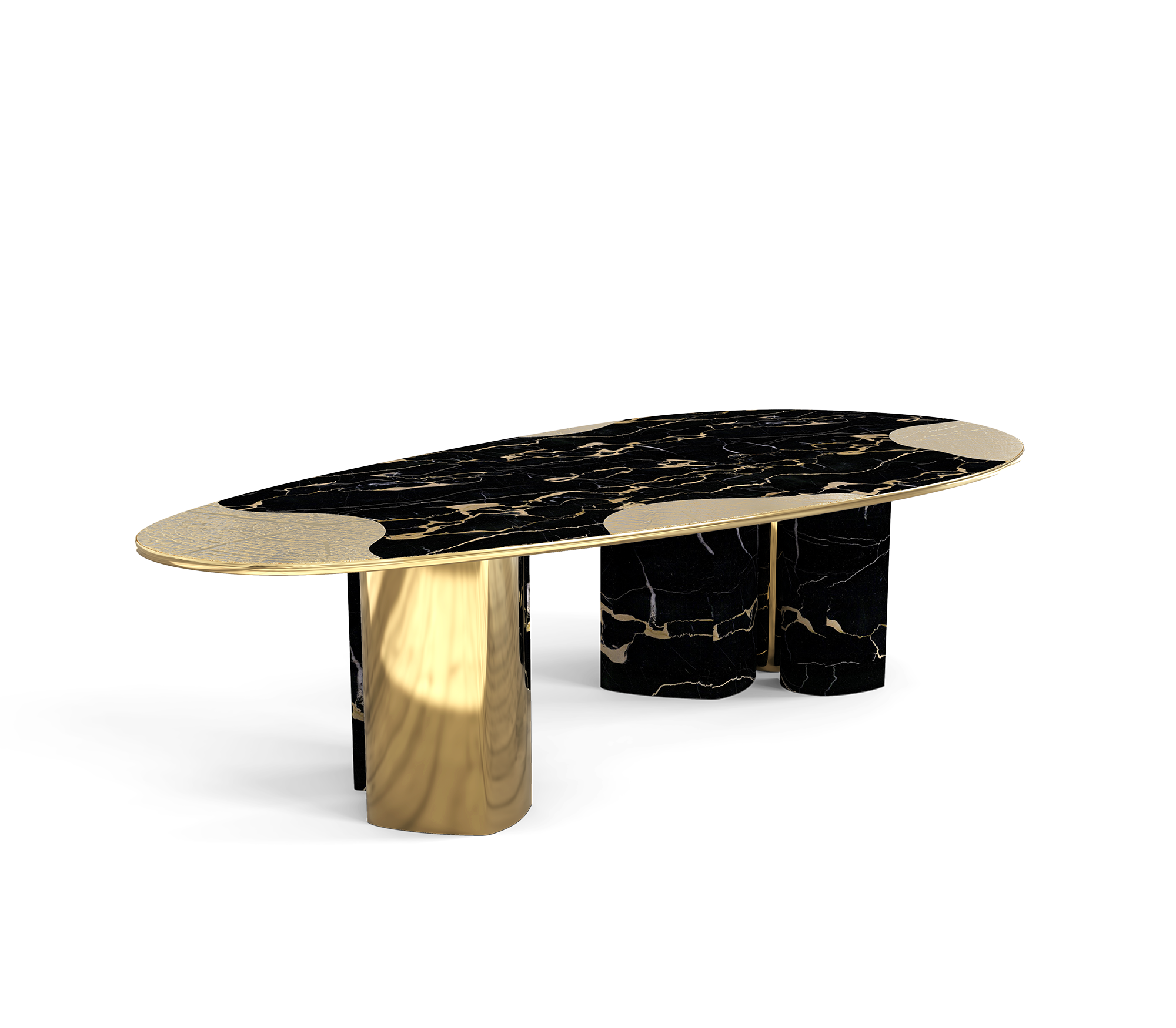 Marble & Gold Luxe Dining Table