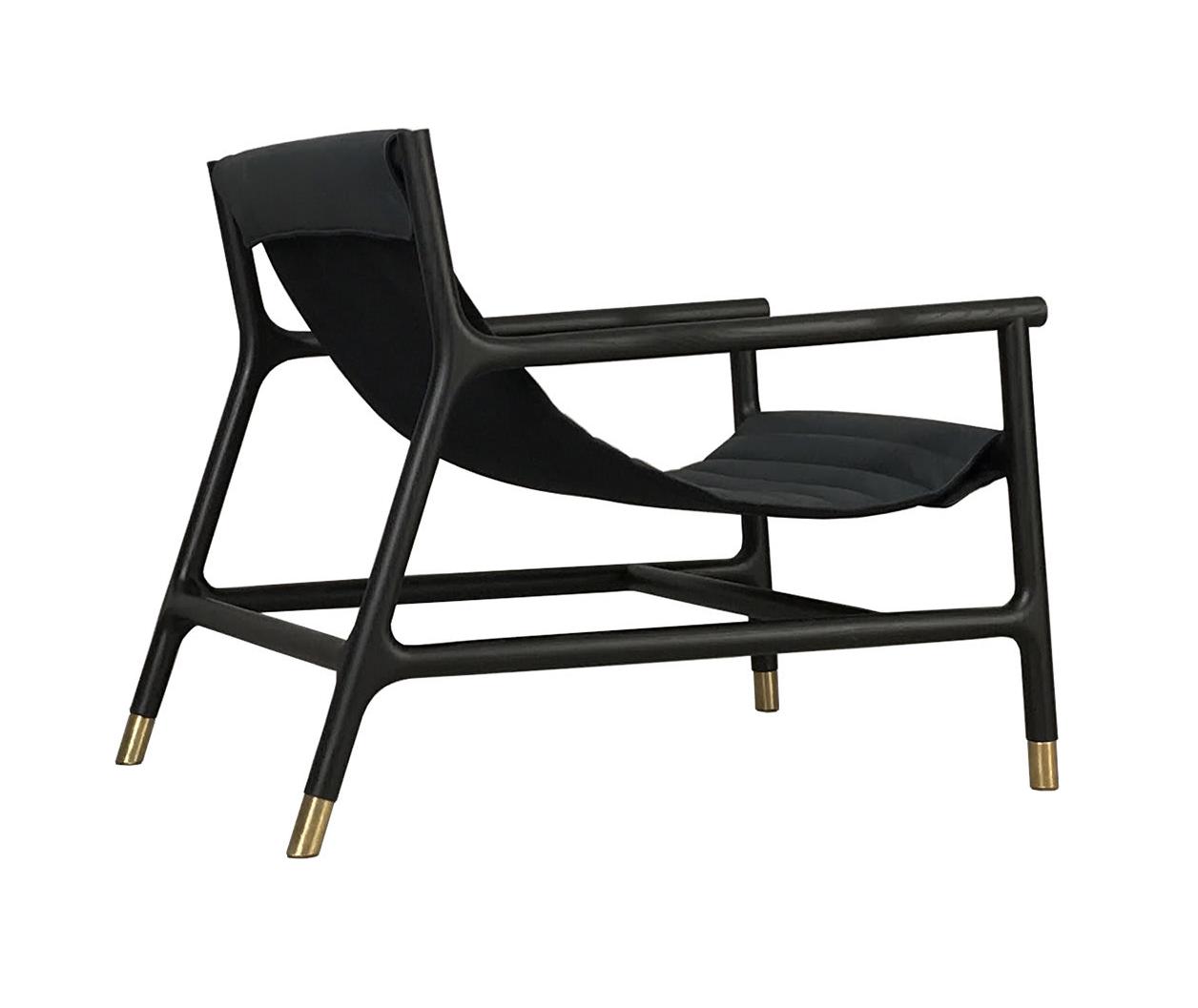 Joyce Black Italian Lounge Chair