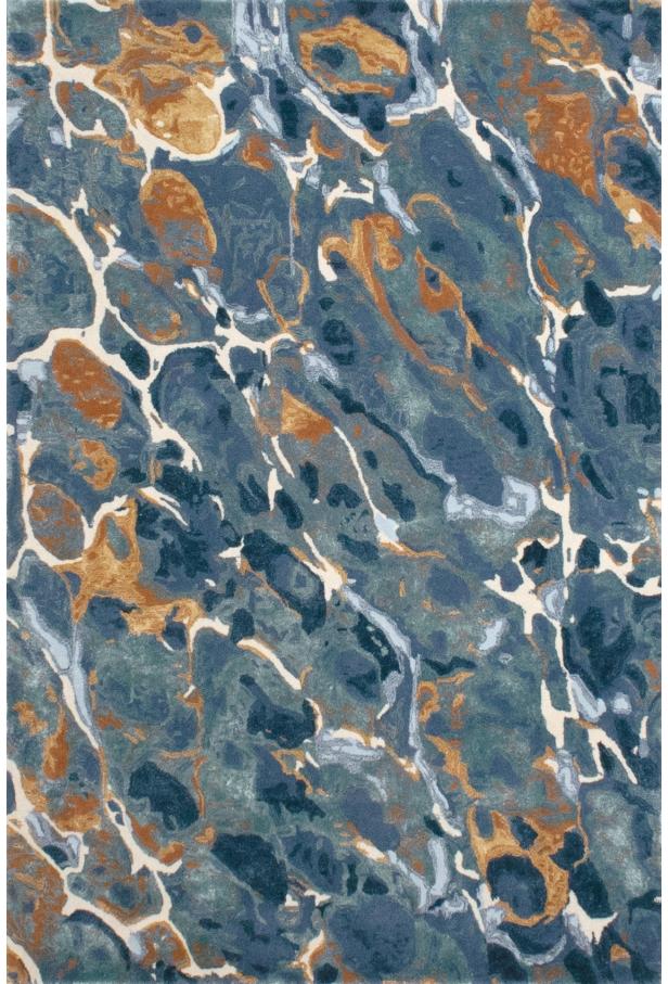 Marble Viscose / Wool Hand-woven Abstract Luxury Rug | Size: 250 x 350 cm