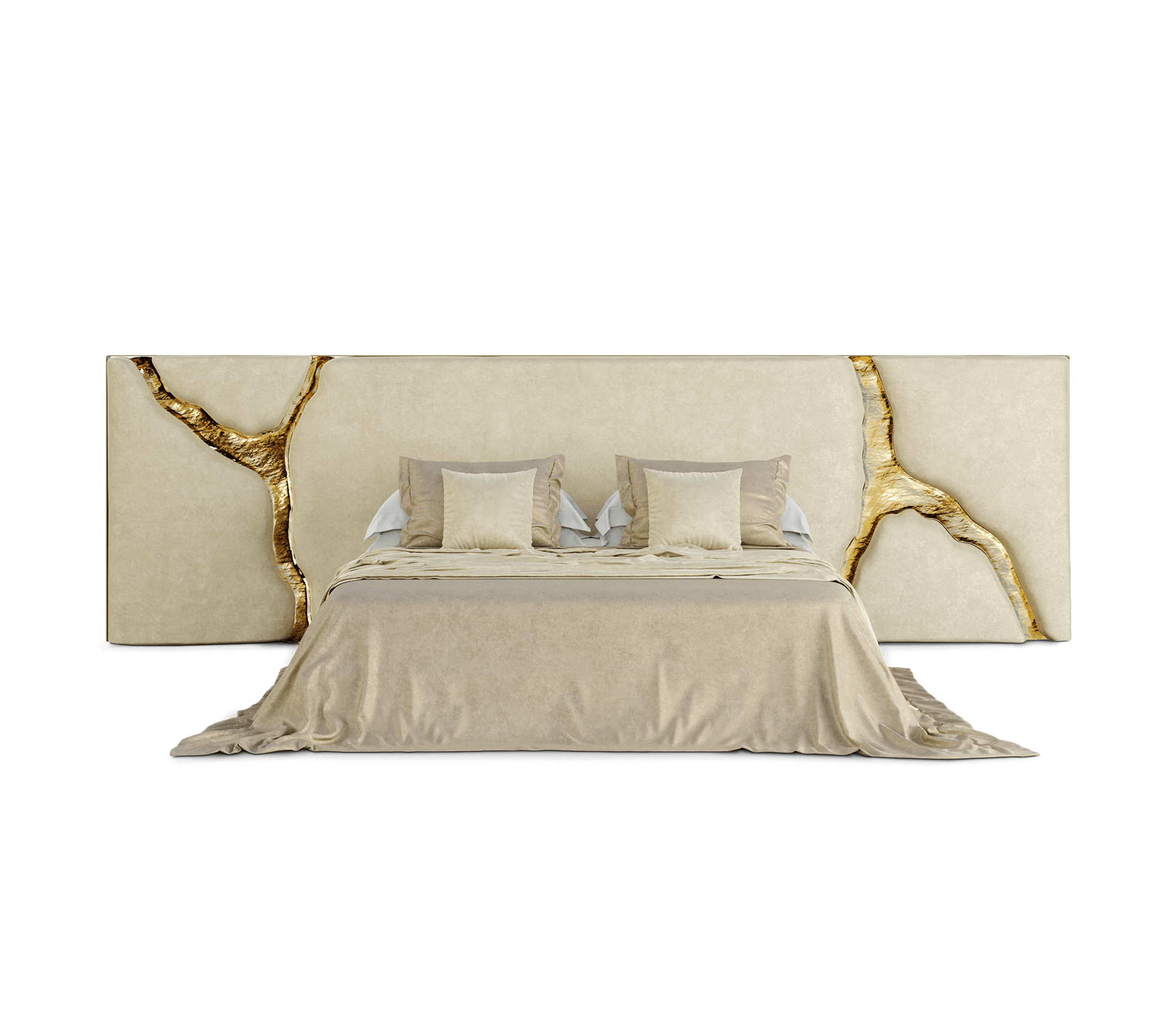 Fissure White Designer Headboard
