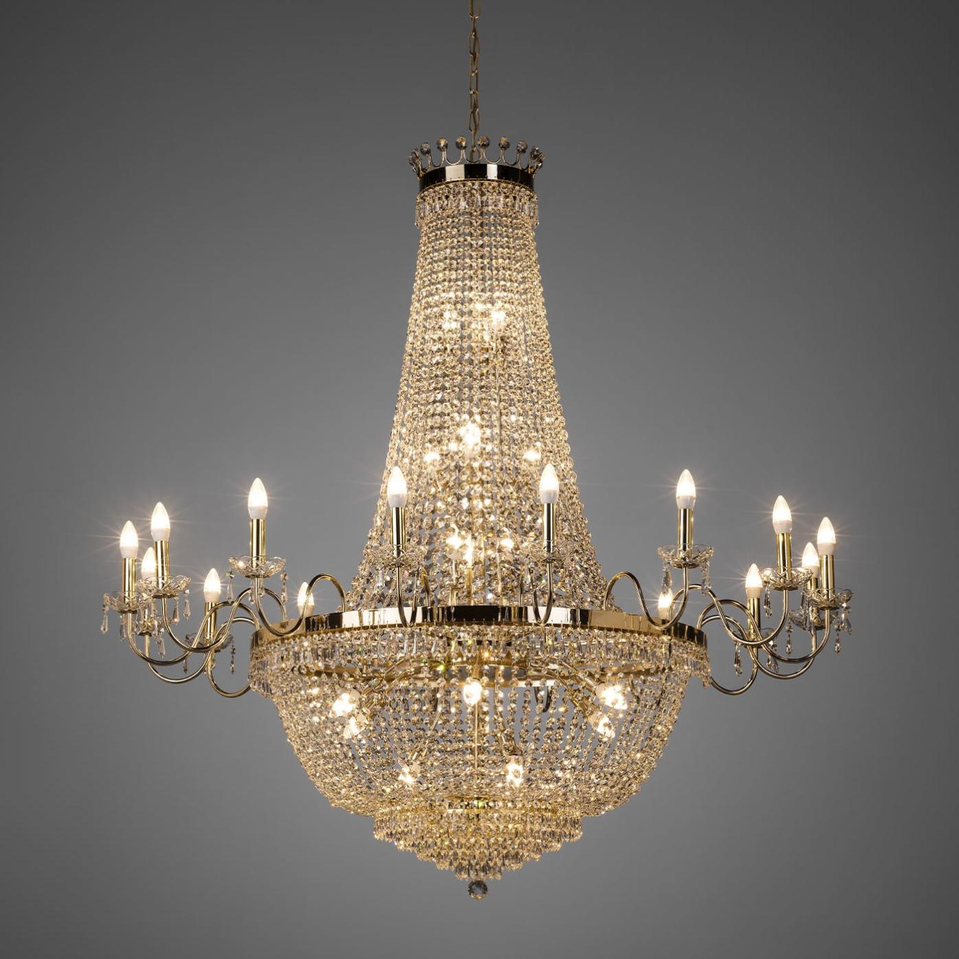 Luxury Soft Gold Crystal Chandelier