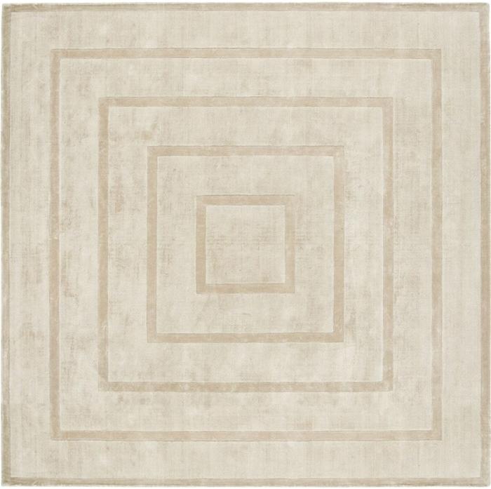 Border Hand-Loomed Beige Rug ☞ Size: 200 x 300 cm