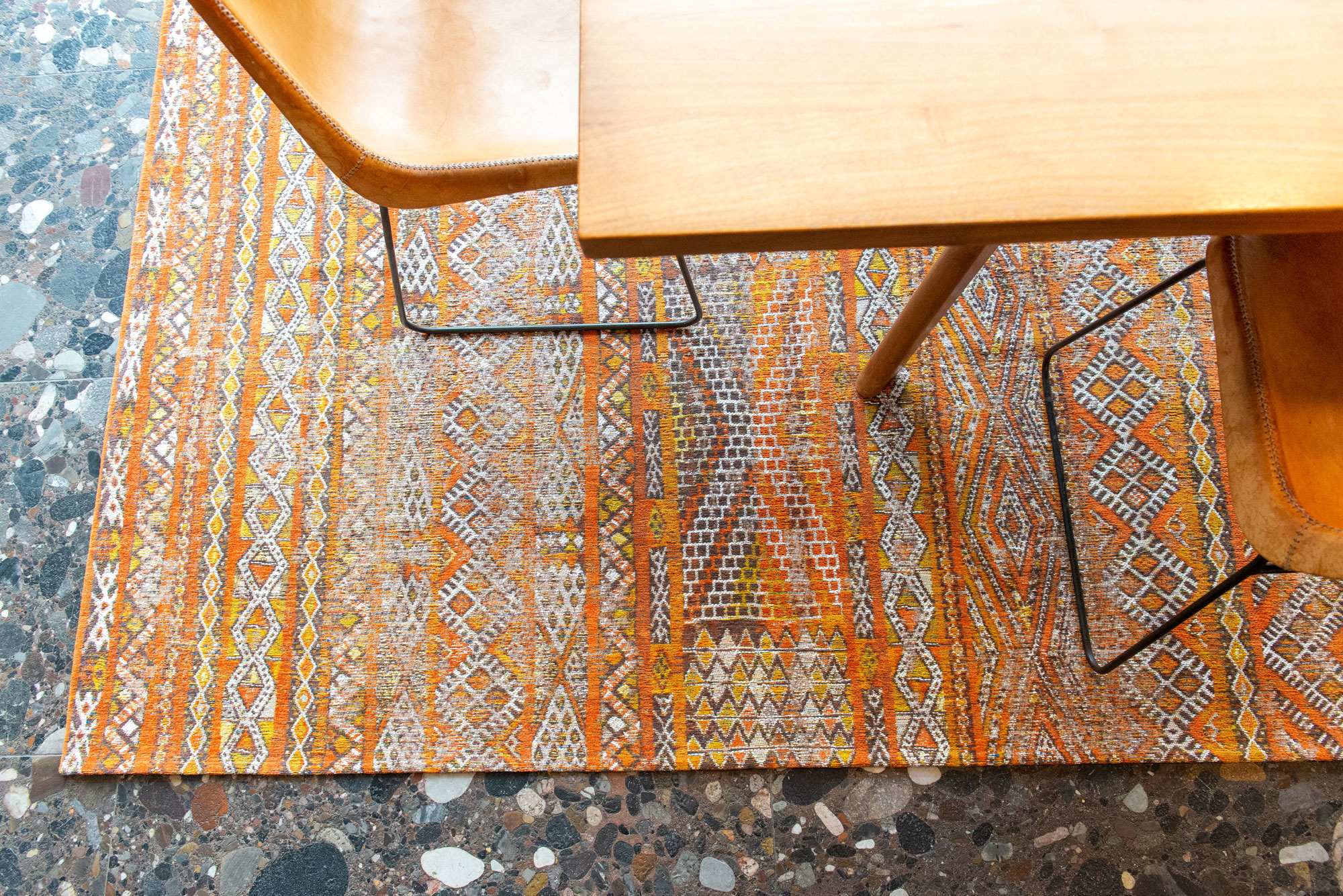 Vintage Flatwoven Orange Rug
