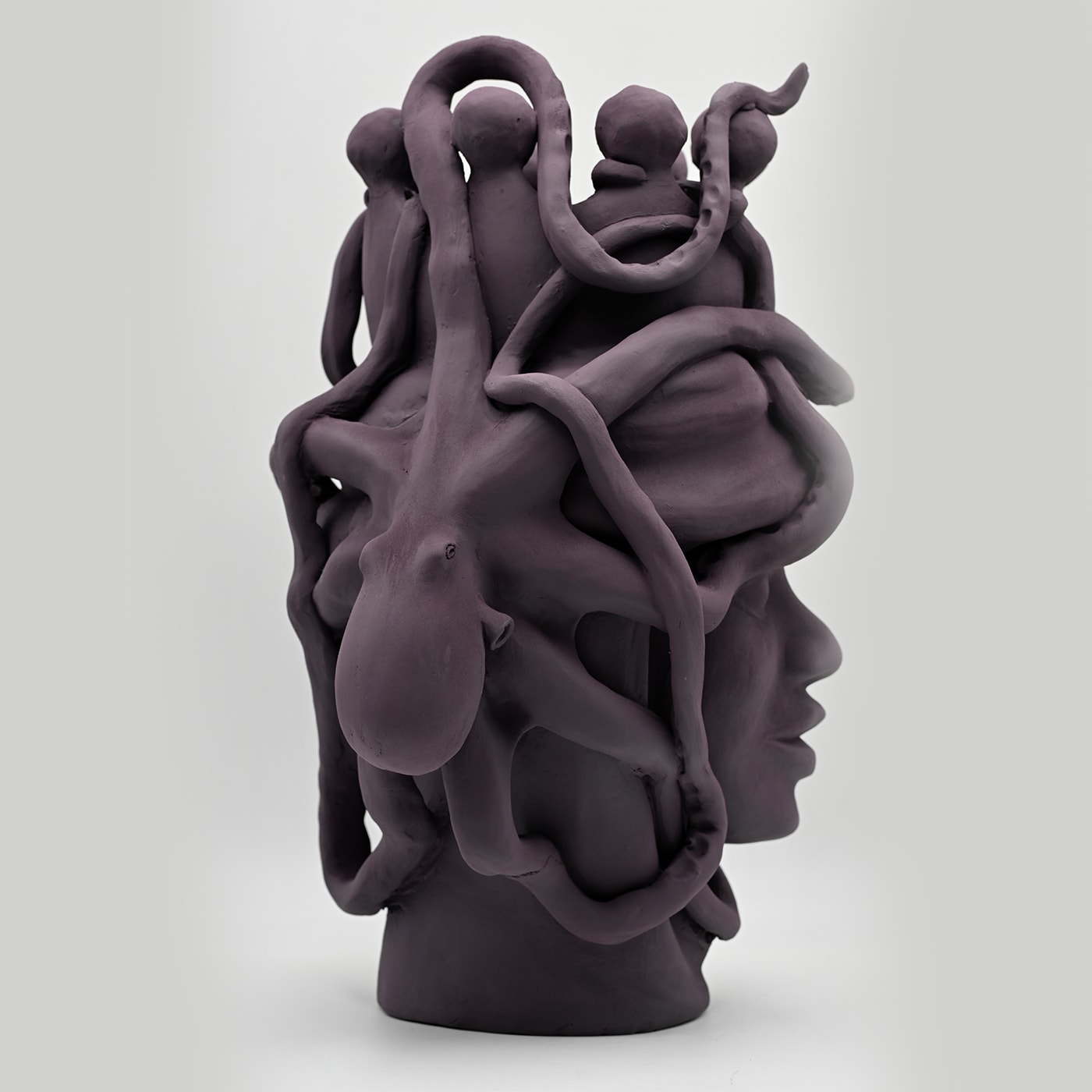 Handmade Moor's Head Sculpture in Brown