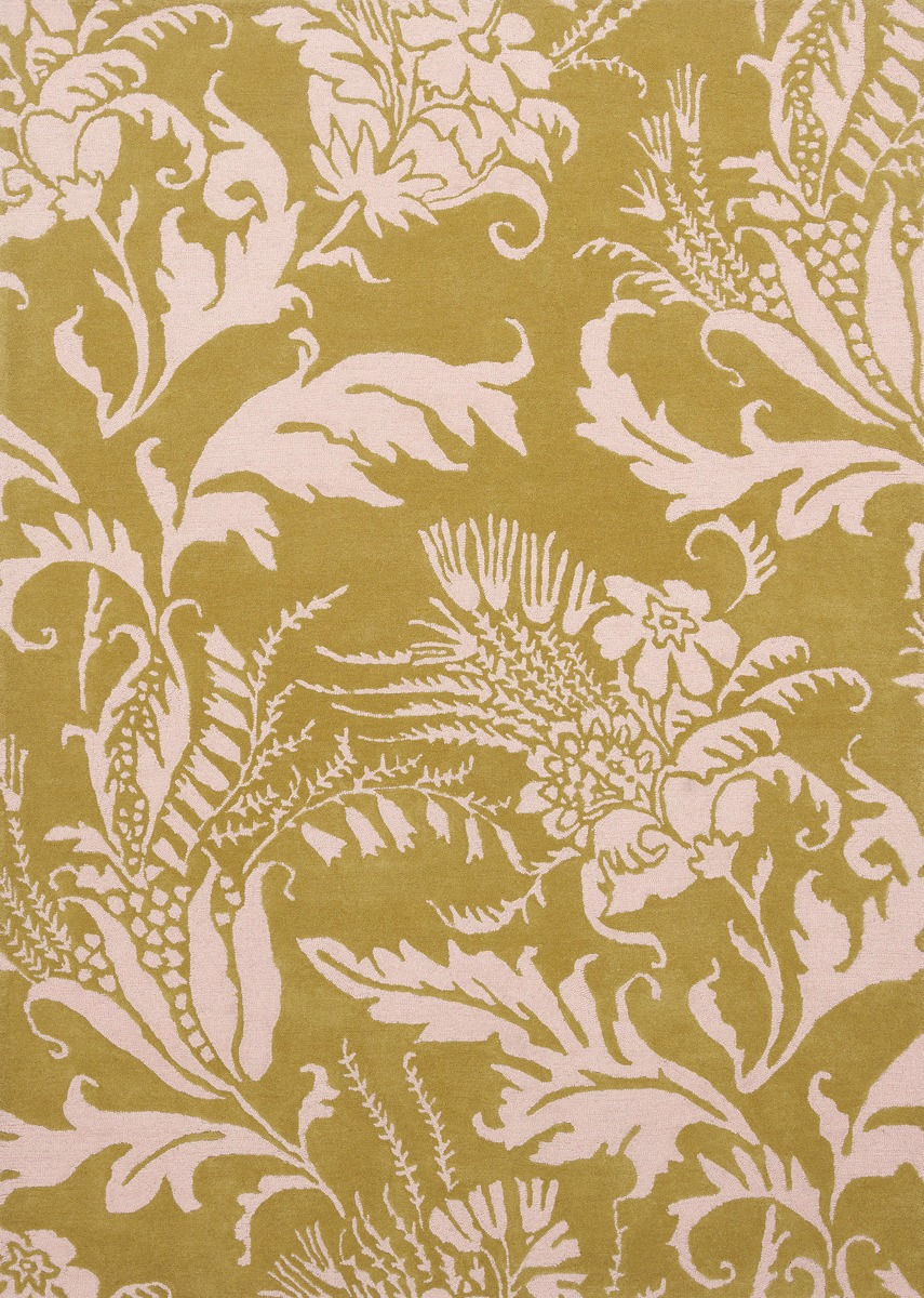 Baroque Yellow Designer Rug | Size: 200 x 280 cm