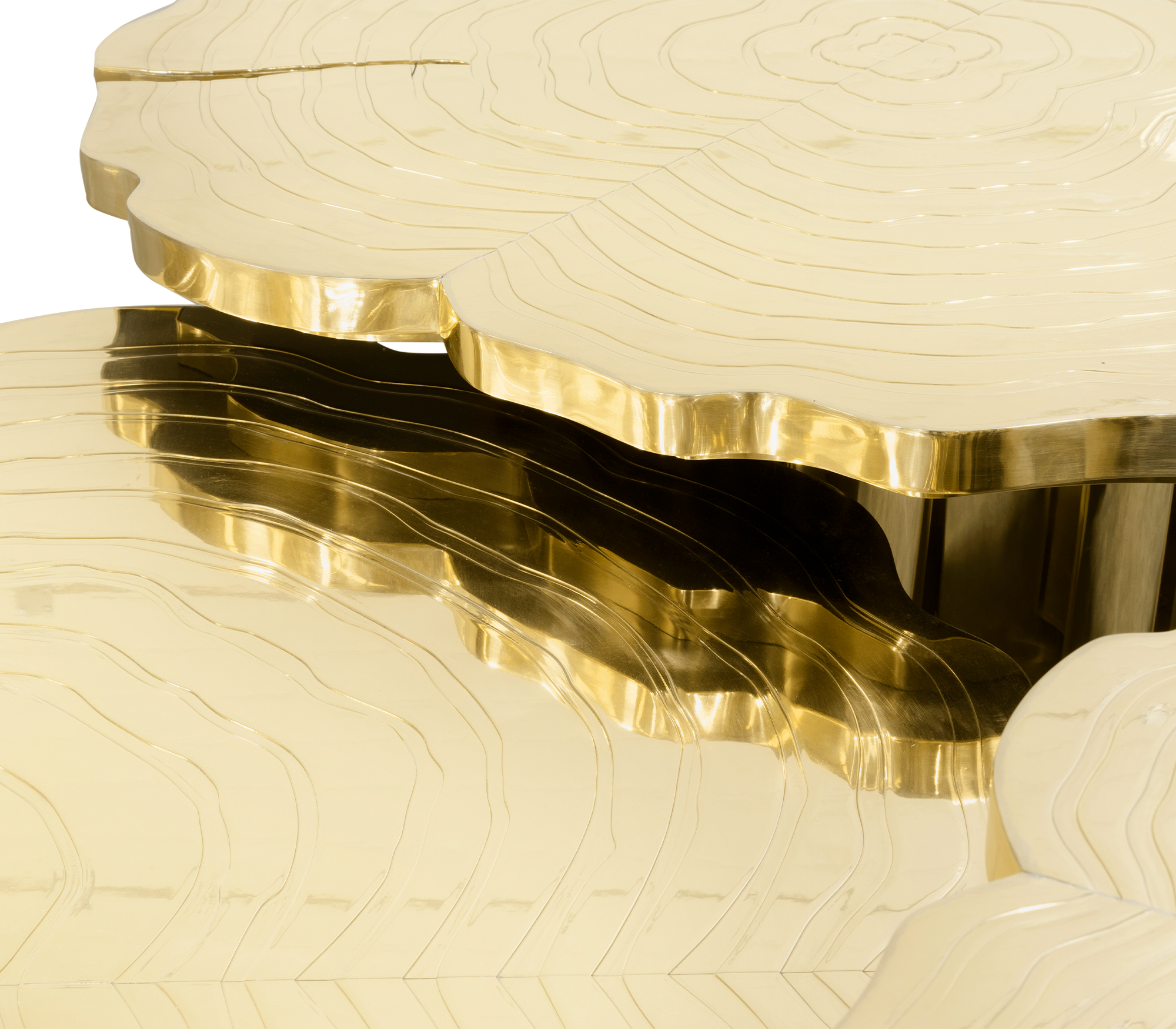 Gold 3-Piece Coffee Table Set