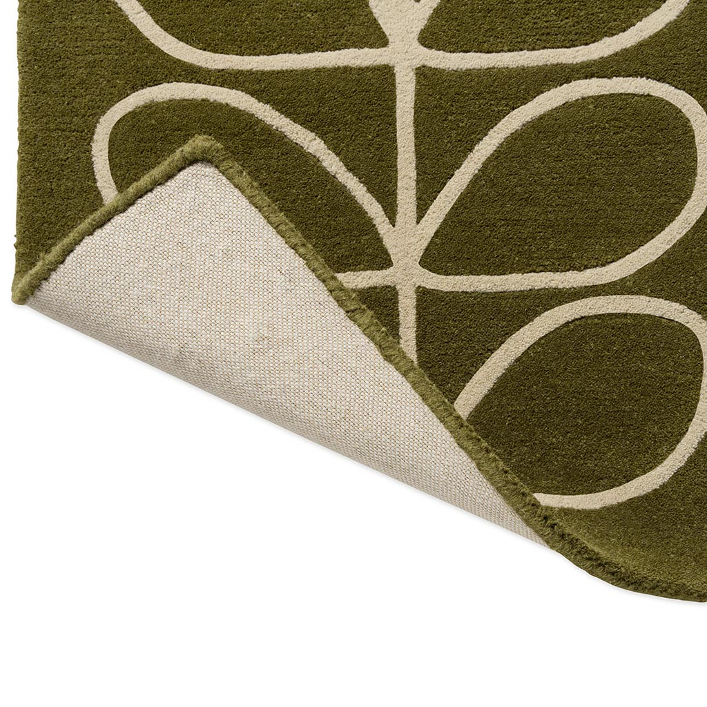Linear Stem Olive Rug | Size: 120 × 180 cm