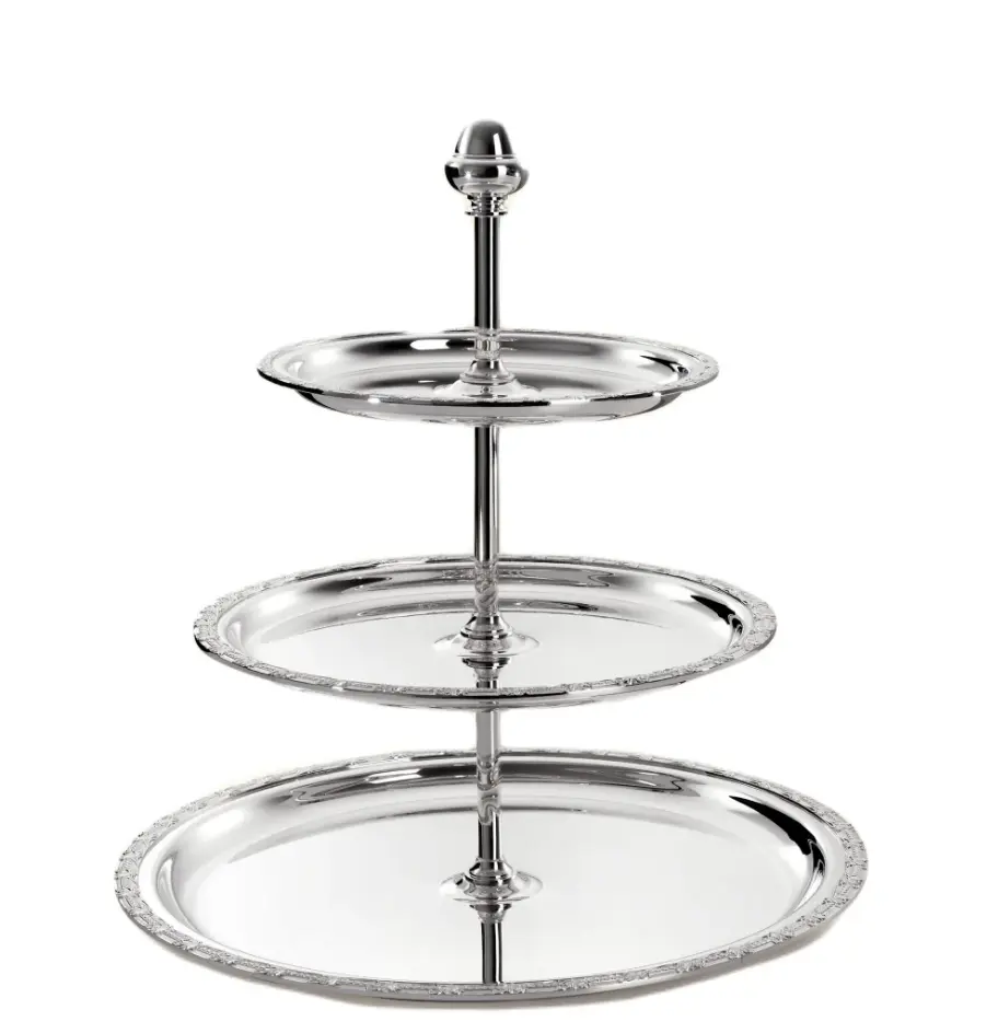 Three-Tier Silver-Plated Cake Stand