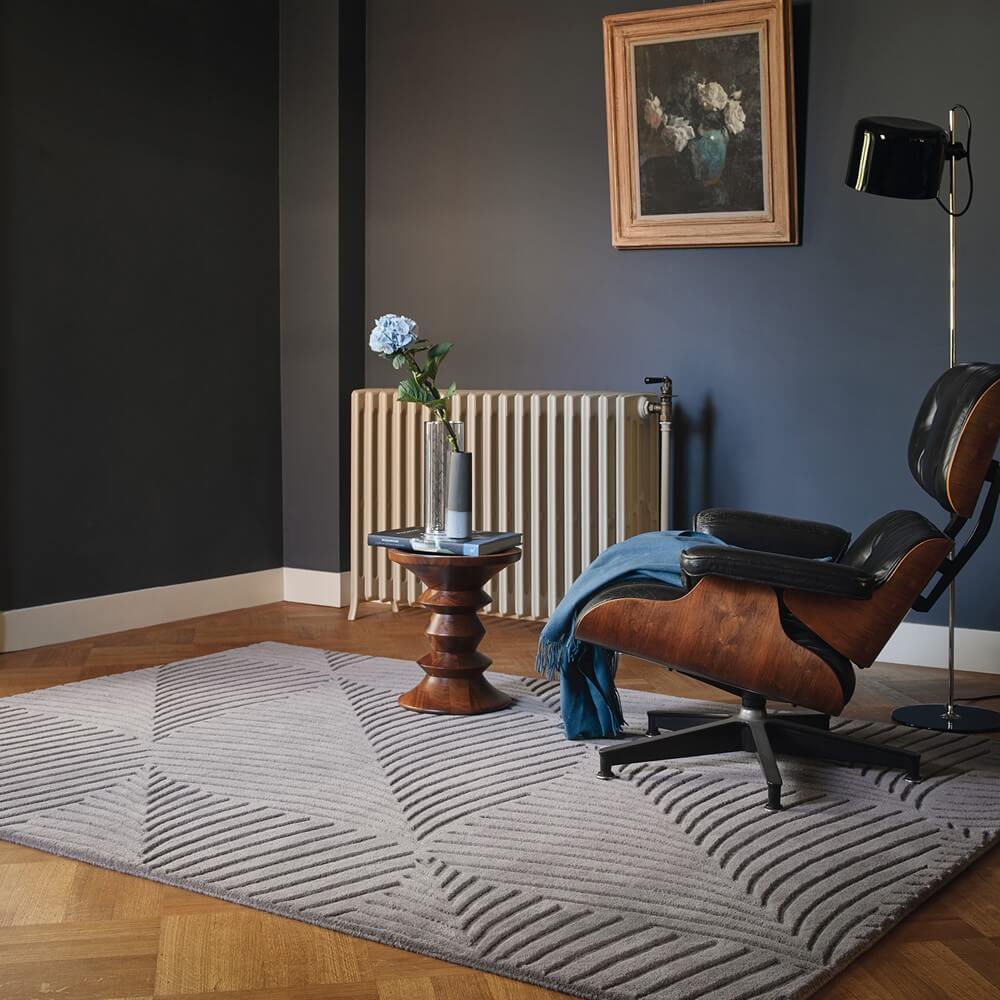 Grey Wool Hand Made Rug