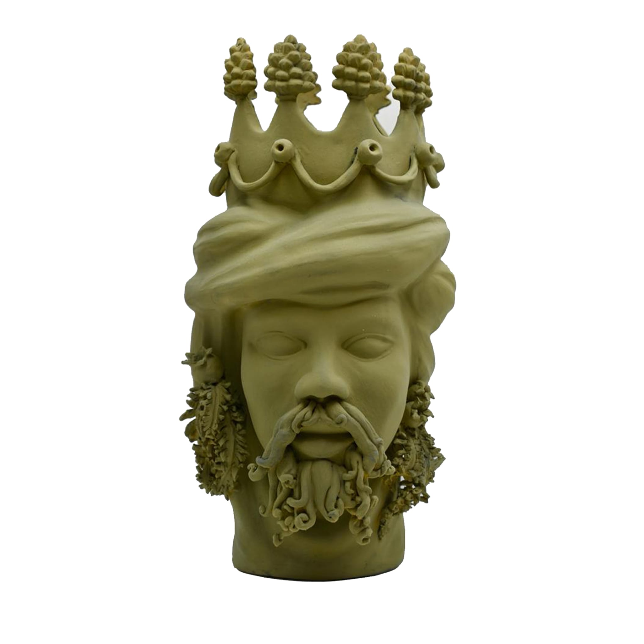 Pistachio Moor's Head Italian Artisan Sculpture