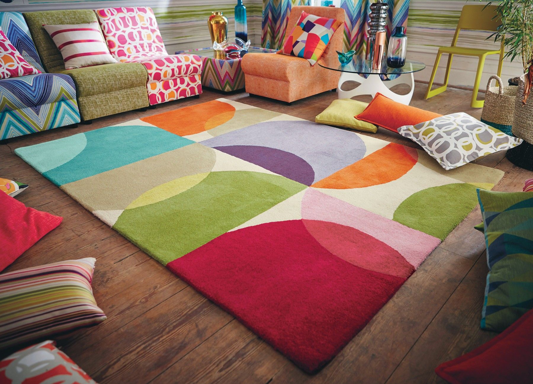 Kaleido Pop Geometric NZ Wool Rug