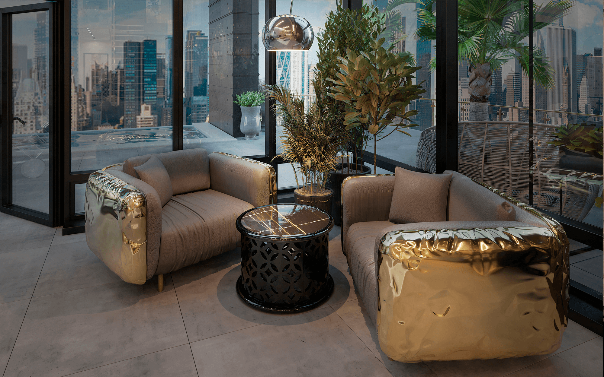Granite Designer Side Table