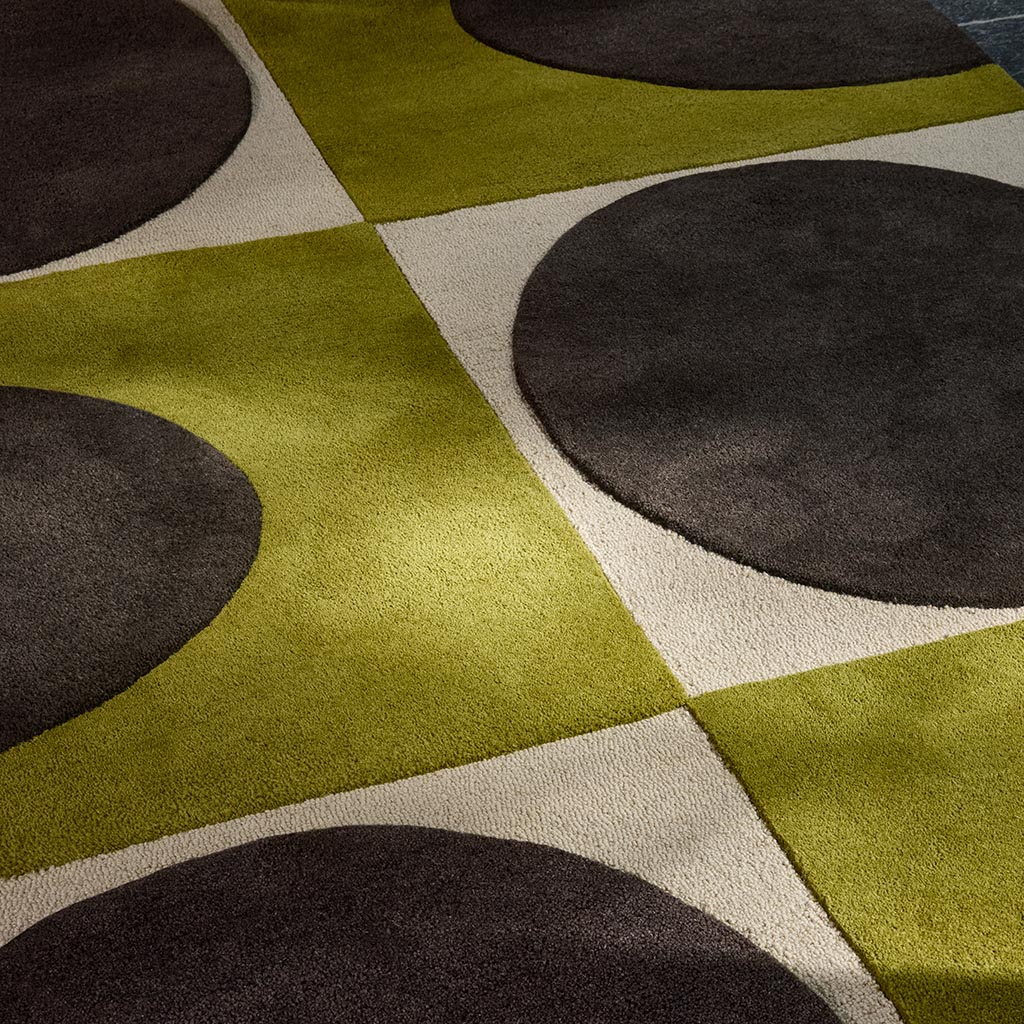 Geometric Walnut / Lichen Rug